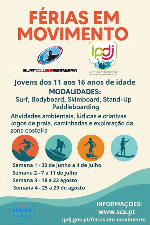 As inscrições para a 2ª quinzena das Férias em Movimento já se encontram disponíveis!!!