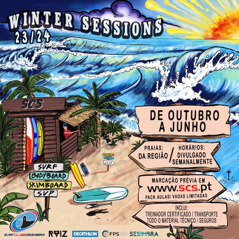 Winter Sessions - Aula de Surf e Bodyboad - Sábado dia 28 de outubro - Praia de Sesimbra