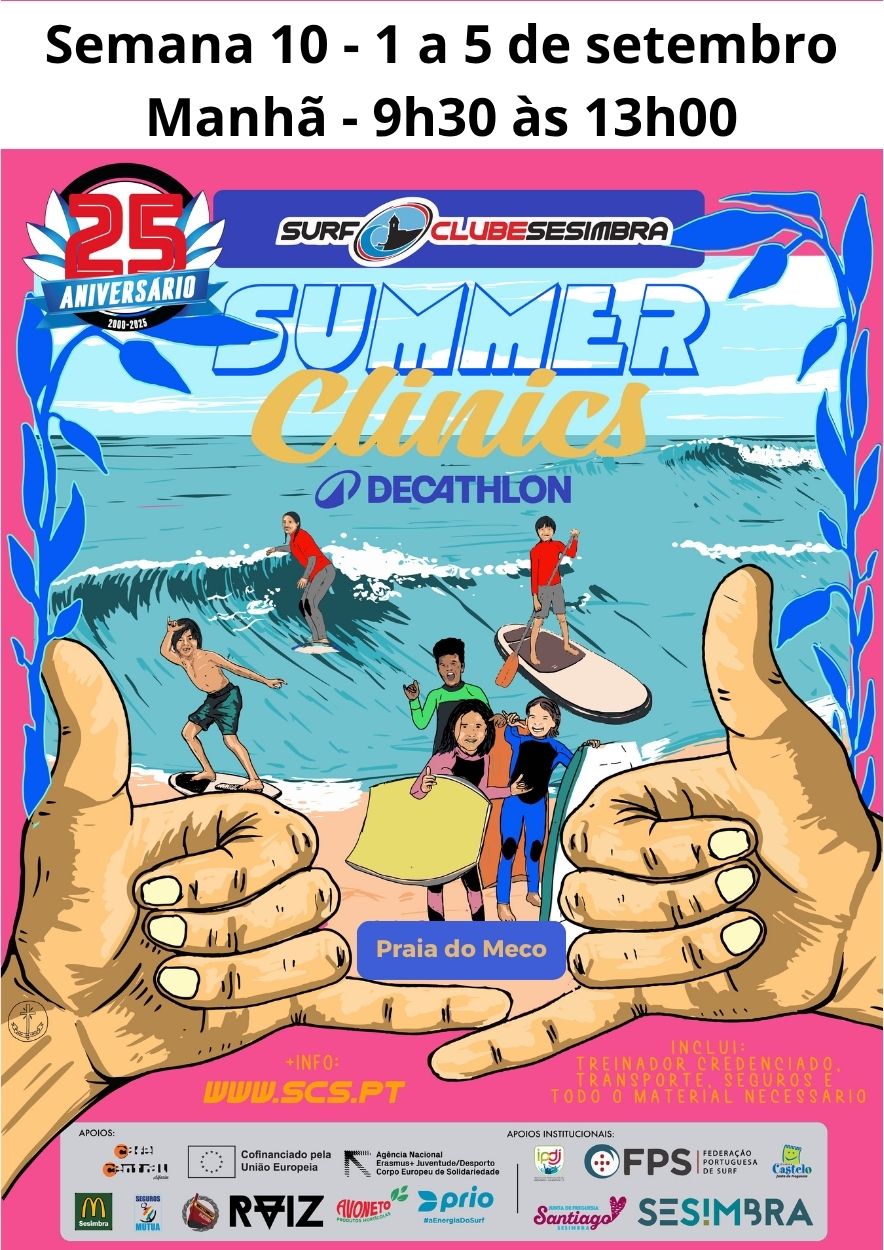 Summer Clinics - Semana 10 - 1 a 5 de setembro - Manhã - 9h30 às 13h00