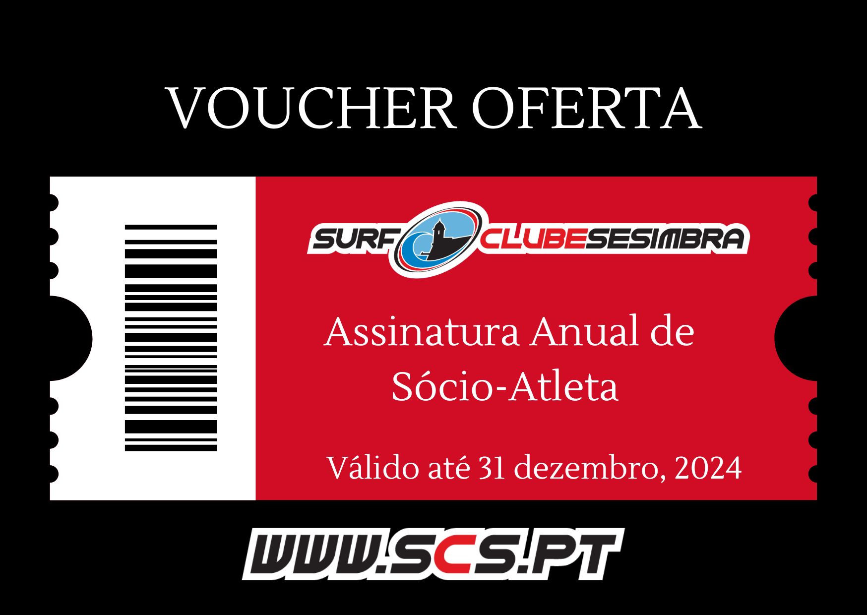 Voucher Oferta Assinatura Anual de Sócio-Atleta