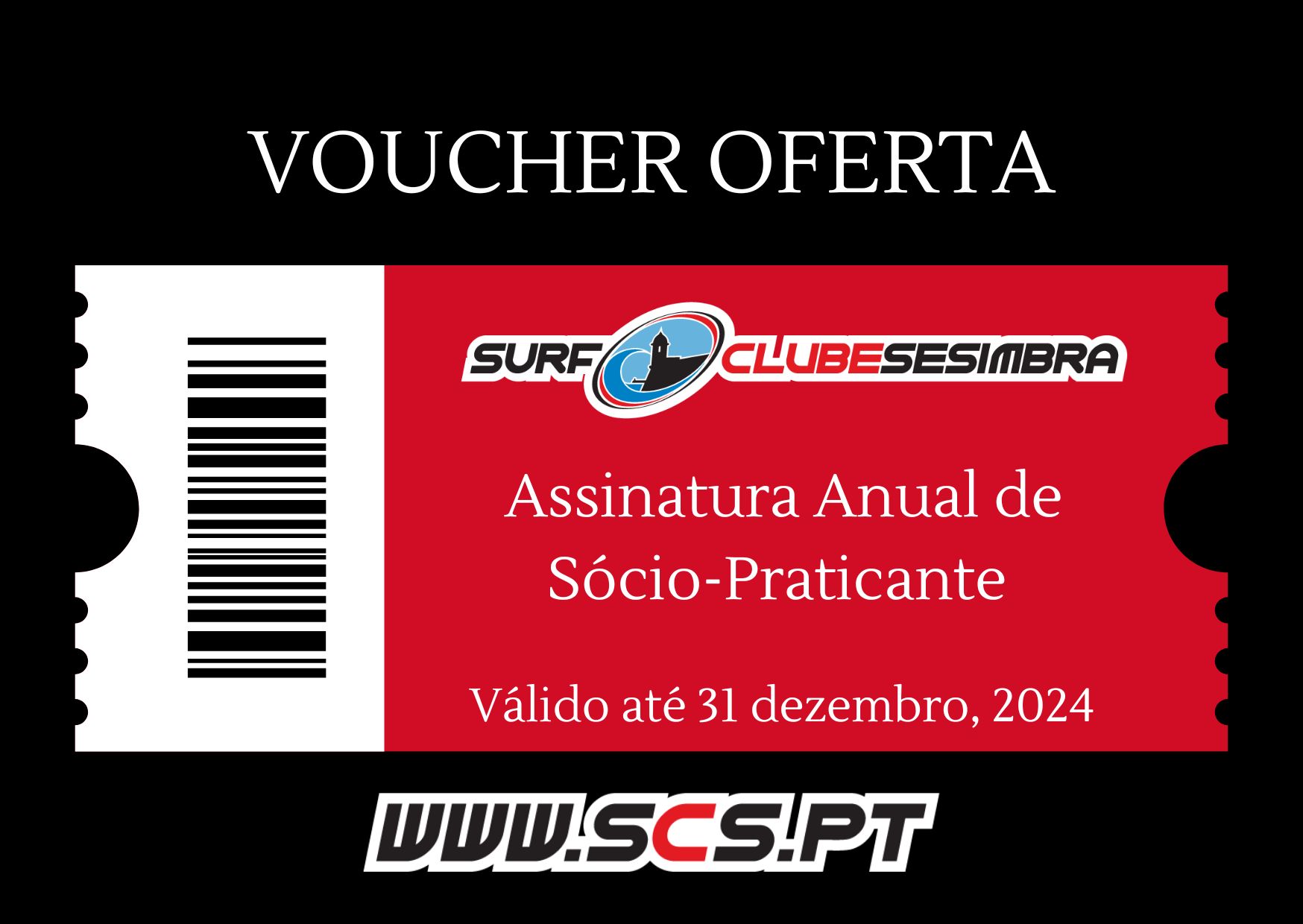 Voucher Oferta Assinatura Anual de Sócio-Praticante