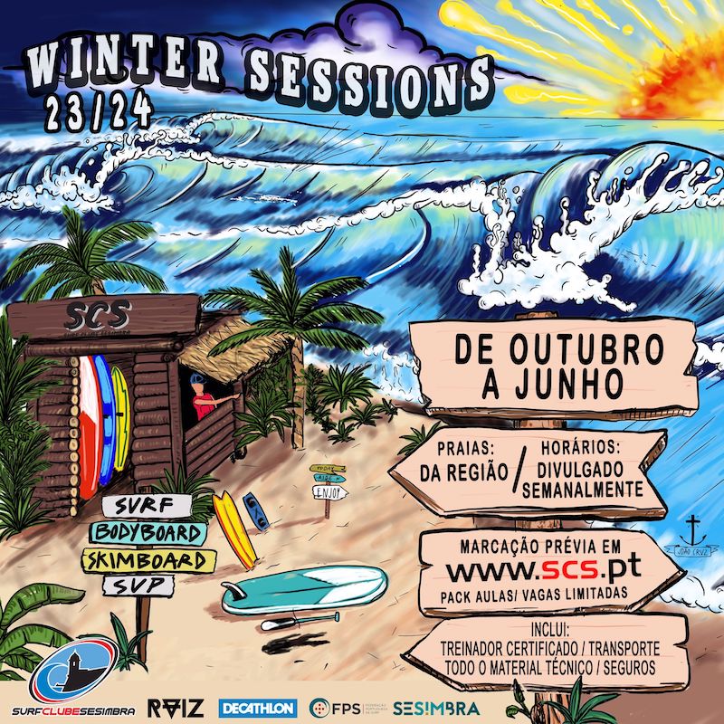 Winter Sessions - Aula de Surf, Bodyboad e Skimboard - sábado dia 23 de março - 10h00 às 13h00 - Praia da Lagoa de Albufeira